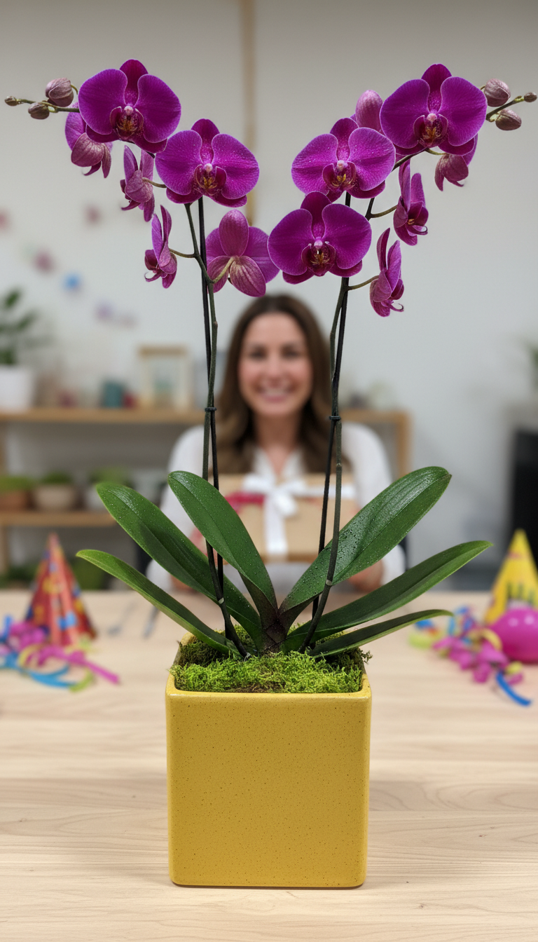 Orquídea felicidad en lila